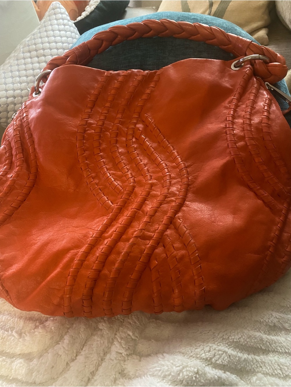 Fenn Wright Manson Braided-Detail Hobo Bag - Orange